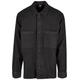 Langarmhemd URBAN CLASSICS "Urban Classics Herren Oversized Denim Pocket Shirt" Gr. 3XL, US-Größen, schwarz (realblack washed) Herren Hemden Langarm