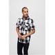 Langarmhemd BRANDIT "Brandit Herren Checkshirt Halfsleeve" Gr. 3XL, US-Größen, schwarz-weiß (white, black) Herren Hemden Oberhemden