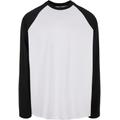 Longsleeve URBAN CLASSICS "Herren Organic Oversized Raglan Longsleeve" Gr. M, schwarz-weiß (white, black) Herren Shirts Langarm