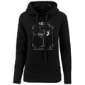 Kapuzenpullover MISTERTEE "Damen Ladies F-Word Hoody" Gr. L, schwarz (black) Damen Pullover Kapuzenpullover