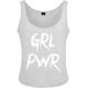 Kurzarmshirt MISTERTEE "Damen Ladies GRL PWR Tank" Gr. XS, grau (heathergrey) Herren Shirts T-Shirts