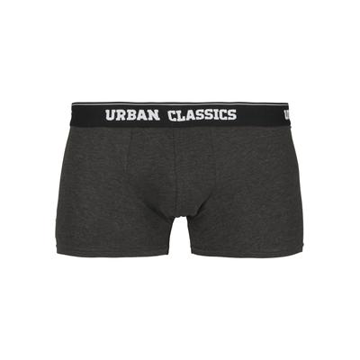 Boxershorts URBAN CLASSICS "Urban Classics Herren Men Boxer Shorts Double Pack", Herren, Gr. XL, schwarz (schwarz, charcoal), 95% Baumwolle, 5% Elasthan, Unterhosen Image
