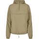 Blouson URBAN CLASSICS "Damen Ladies Recycled Basic Pull Over Jacket" Gr. S, grün (khaki) Damen Jacken Übergangsjacken