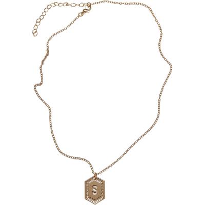Halsreif URBAN CLASSICS "Urban Classics Unisex Letter Basic Necklace", gold (s), Halsketten, one size Image