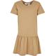 Jerseykleid URBAN CLASSICS "Damen Girls Valance Tee Dress" Gr. 134/140, Normalgrößen, beige (unionbeige) Mädchen Kleider Jerseykleider