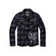 Langarmhemd BRANDIT "Herren Motörhead Checkshirt" Gr. 5XL, US-Größen, schwarz (black, grey) Herren Hemden Langarm