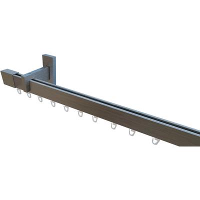 Innenlaufschiene INDEKO "Trend-Line", grau (edelstahl, op), L:280cm Ø:35mm, Aluminium, Gardinenstangen, Wunschmaßlänge Image
