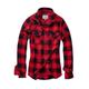 Langarmhemd BRANDIT "Damen Amy Flanell Shirt GIRLS" Gr. S, US-Größen, rot (red, black) Damen Hemden langarm Blusen