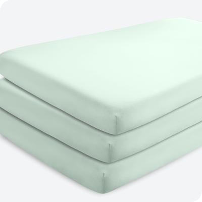 Bare Home Solid Ultra-Soft Crib Fitted Sheet