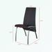 Modern Leatherette Dining Chair with Silver Metal Legs