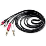 Mr DJ CDQR3 3 Feet Dual 1/4 TS Mono to Dual RCA Male Pro DJ PA Audio Cable