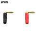 1Pair 90 Degree Right Angle 4Mm Banana Plug Connector Audio Speaker Plugs L Type