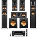 Reference 5.2 Home Theater System with 2x R-625FA Floorstanding Speaker 2x R-12SW Subwoofer R-52C Center Channel 2x R-41M Bookshelf Speaker and AVR-S970H 7.2-Channel Receiver Black