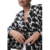 Plus Size Women's Flare Opening Blazer by ELOQUII in Geo Play (Size 16)