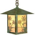 Arroyo Craftsman Timber Ridge 18 Inch Tall 1 Light Outdoor Hanging Lantern - TRH-16GS-OF-MB