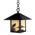 Arroyo Craftsman Timber Ridge 12 Inch Tall 1 Light Outdoor Hanging Lantern - TRH-9AS-AM-BK