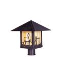 Arroyo Craftsman Timber Ridge 12 Inch Tall 1 Light Outdoor Post Lamp - TRP-12TR-AM-VP