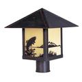 Arroyo Craftsman Timber Ridge 10 Inch Tall 1 Light Outdoor Post Lamp - TRP-9HS-CR-RC