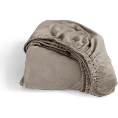 Spannbettlaken CINDERELLA "Doppeljersey", grau (taupe), B:140cm L:200-220cm, Double-Jersey, Obermaterial: 100% Baumwolle, Laken, bügel- und knötchenfrei, bis 25cm Höhe Image