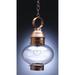 Northeast Lantern Onion 17 Inch Tall 1 Light Outdoor Hanging Lantern - 2042-DB-MED-CLR