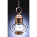 Northeast Lantern Onion 15 Inch Tall Outdoor Hanging Lantern - 2532-AB-MED-OPT