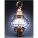 Northeast Lantern Onion 22 Inch Tall 3 Light Outdoor Post Lamp - 2573-AC-LT3-CLR