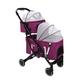 Double Layer Pet Dog Stroller for 2 Cats, Pet Stroller Pushchair Cat Dog Pram Detachable Two-Layer Travel Carrier, Dog Stroller Carriage Great for Twin or Multiple Pet (Color : Purple)