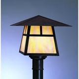 Arroyo Craftsman Carmel 9 Inch Tall 1 Light Outdoor Post Lamp - CP-12B-AM-RC