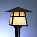 Arroyo Craftsman Carmel 9 Inch Tall 1 Light Outdoor Post Lamp - CP-12B-CS-BK