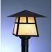 Arroyo Craftsman Carmel 9 Inch Tall 1 Light Outdoor Post Lamp - CP-12B-WO-BZ