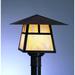 Arroyo Craftsman Carmel 9 Inch Tall 1 Light Outdoor Post Lamp - CP-12T-WO-BZ