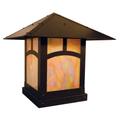 Arroyo Craftsman Evergreen 16 Inch Tall Outdoor Pier Lamp - EC-16PF-AM-VP