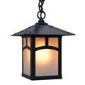 Arroyo Craftsman Evergreen 10 Inch Tall 1 Light Outdoor Hanging Lantern - EH-7PF-F-MB