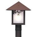 Arroyo Craftsman Evergreen 12 Inch Tall 1 Light Outdoor Post Lamp - EP-12SF-AM-BK