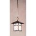 Arroyo Craftsman Evergreen 12 Inch Mini Pendant - ESH-12E-M-BK