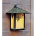 Arroyo Craftsman Evergreen 17 Inch Tall 1 Light Outdoor Wall Light - EW-16E-TN-BK