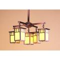 Arroyo Craftsman Huntington 24 Inch 5 Light Chandelier - HCH-4L-4-1A-CR-MB