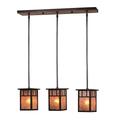 Arroyo Craftsman Huntington 24 Inch 3 Light Linear Suspension Light - HICH-4L-3E-OF-AB