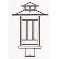 Arroyo Craftsman Kennebec 16 Inch Tall 1 Light Outdoor Post Lamp - KP-12-AM-RB