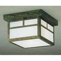 Arroyo Craftsman Mission 12 Inch 2 Light Outdoor Flush Mount - MCM-12E-TN-BK