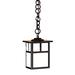 Arroyo Craftsman Mission 8 Inch Tall 1 Light Outdoor Hanging Lantern - MH-5T-AM-S