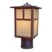 Arroyo Craftsman Mission 9 Inch Tall 1 Light Outdoor Post Lamp - MP-6T-F-RB
