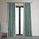HPD Half Price Drapes Signature Velvet Thermal Blackout Curtains for Living Room 96 Inch Long (1 Panel) Rod Pocket Insulated Blackout Curtains for Bedroom Window Curtains, 50W x 96L, Skylark Blue