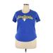 NFL Short Sleeve T-Shirt: Blue Graphic Tops - Women's Size 2X