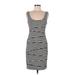 B44 Dressed Casual Dress - Sheath Scoop Neck Sleeveless: Black Print Dresses - Women's Size Medium