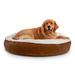 Lark Manor™ Alyzae Round Pillow Dog Bed Polyester/Nylon in Brown | Extra Small (24" W x 24" D x 5" H) | Wayfair EFB4B3630B104ACCA21B2B14780E3B77