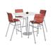 KFI Studios Kool 42" L Square Manufactured Wood Breakroom Table & Chair Set Metal in White | 41 H in | Wayfair T36SQ-B1922SL-38-D354-BR2300-P13