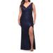 Ruched Stretch Sequin Gown