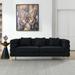 Teddy Upholstered Sofa Set with Pillows, Removable Cushions, and Chic Metal Legs