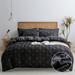 Twin Size - 3 PCS Microfiber Tufted Duvet Cover Set